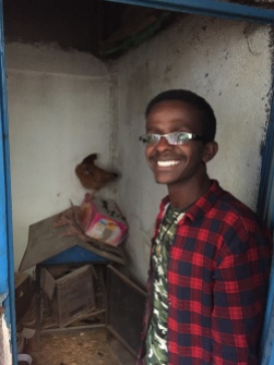 Addisu, one of the other students, has established a chicken project in the hostel